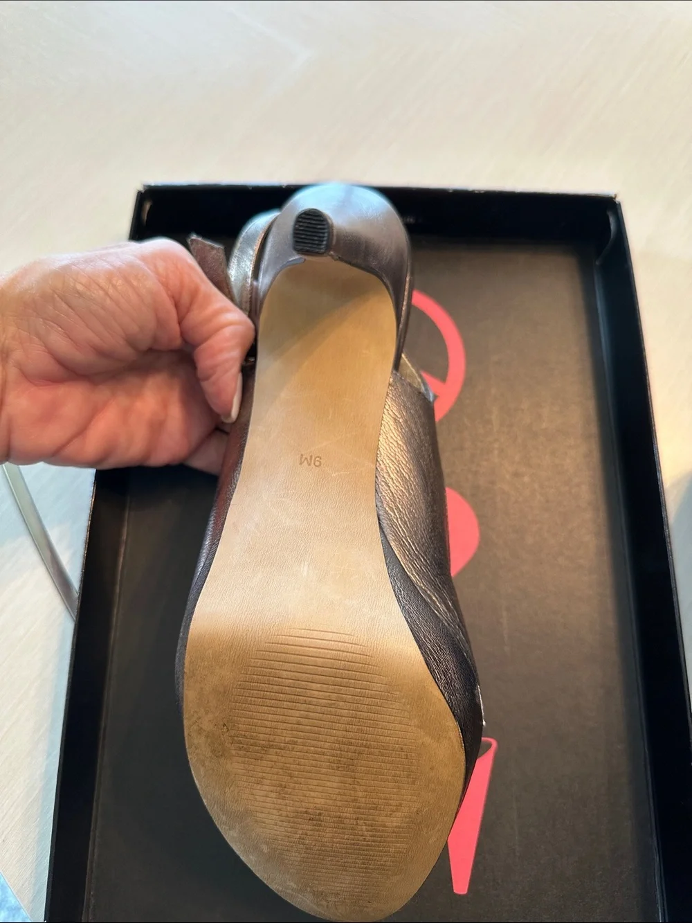 Steve Madden platform pewter metallic dreemm heal